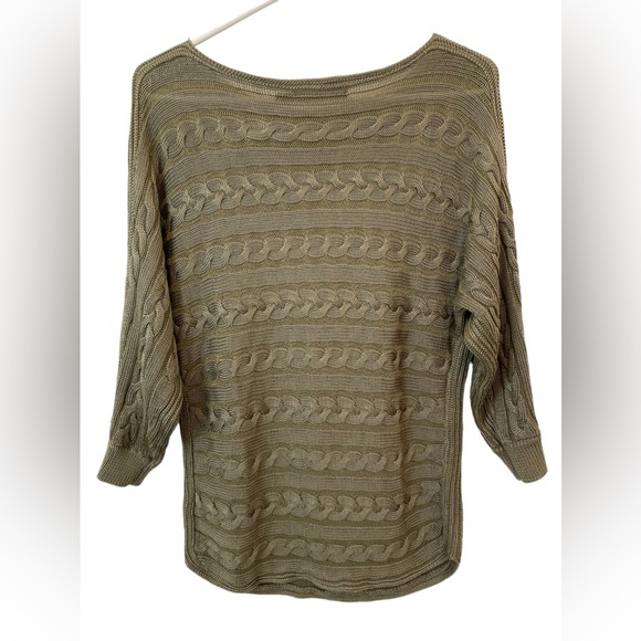 Ralph Lauren Cable Knit Olive Green Sweater Size M - Picture 3 of 9